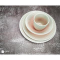 Reactive glazed stoneware dinner set